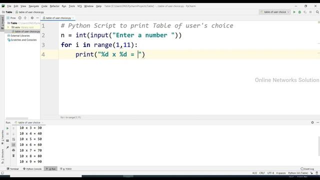 Python Script to print Table user's choice from different different type || Python Practical смотреть онлайн