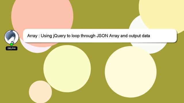 Array : Using jQuery to loop through JSON Array and output data смотреть онлайн