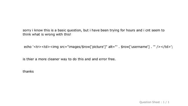 HTML : what is wrong with this php echo statement? смотреть онлайн