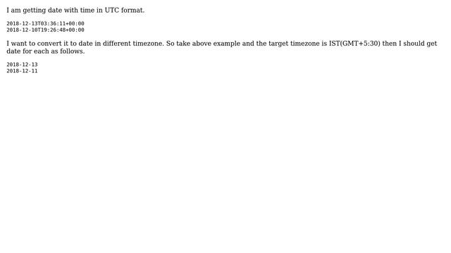 Unix & Linux: Formula to convert UTC date time string to date/string in different timezone смотреть онлайн