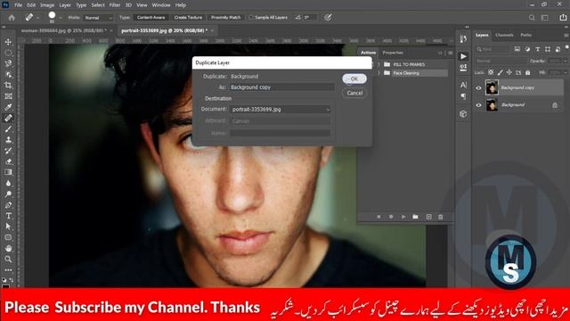 How to face clean in Photoshop cc 2020 | just 1 Minute | download Action смотреть онлайн