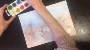 Мастер-класс "Рисование по мокрому листу "Весенний пейзаж"