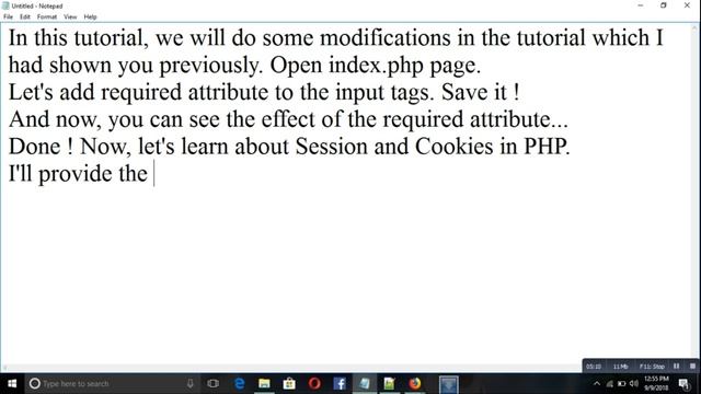 Modifications in Login page (index.php), Definition of Session, Cookies | PHP MySQL | Billu Gorai смотреть онлайн