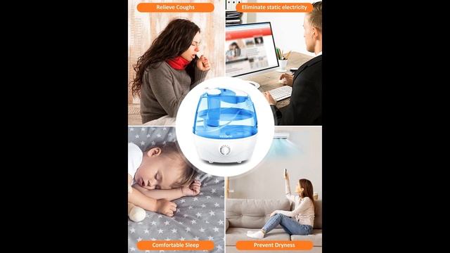 Homasy Victsing Upgraded Humidifier, 2.2L Cool Mist Ultrasonic Humidifiers смотреть онлайн
