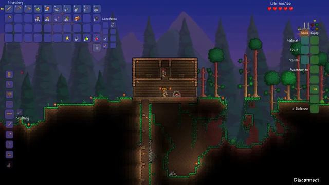 Играем в Terraria [Co-op] № 1 Осматриваем окрестности смотреть онлайн