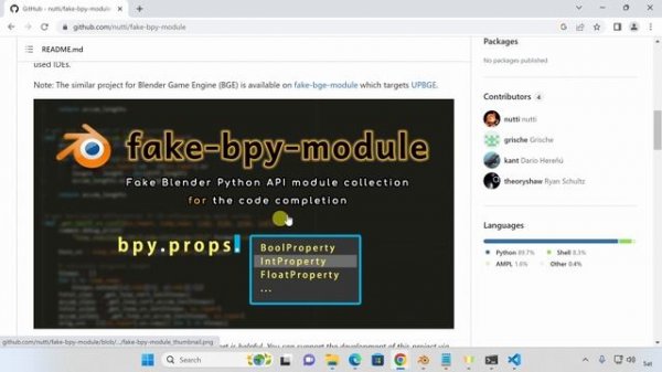 5 Steps to setup VSCode for Blender Python (on Windows)