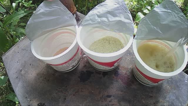 Тест комплексного обеда из 3-х блюд за 1 доллар. #еда #природа #мукбанг.