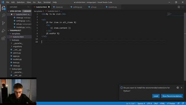 To do List Django Project Tutorial смотреть онлайн
