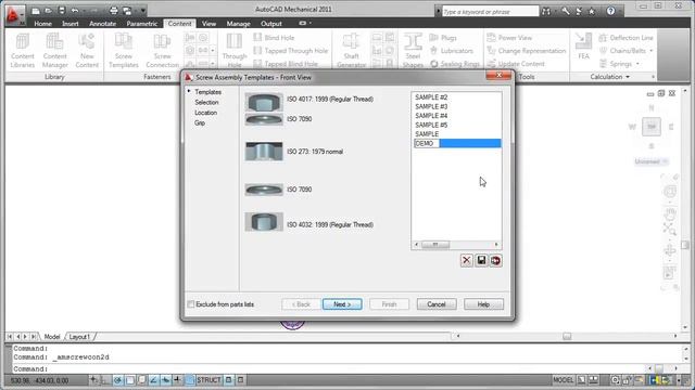 Standard Parts Demo with AutoCAD Mechanical 2011 смотреть онлайн