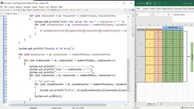 Java 21: 4-dimensional (4D) arrays (multidimensional) смотреть онлайн