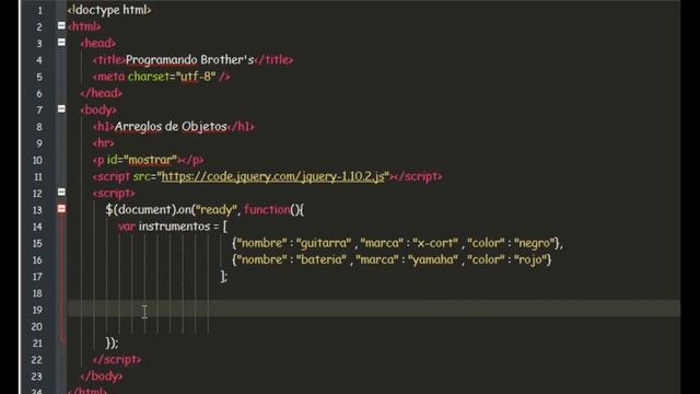 Json Tutorial 2: Arreglo de Objetos смотреть онлайн
