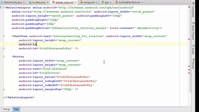 [हिंदी] Android Tutorial For Beginners - Lesson #3 - Distance To Taj Mahal app. Get current locatio смотреть онлайн