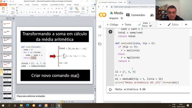 Módulo 7 - Aula 24 - Codificação em Python do desafio da média aritmética e média geométrica смотреть онлайн