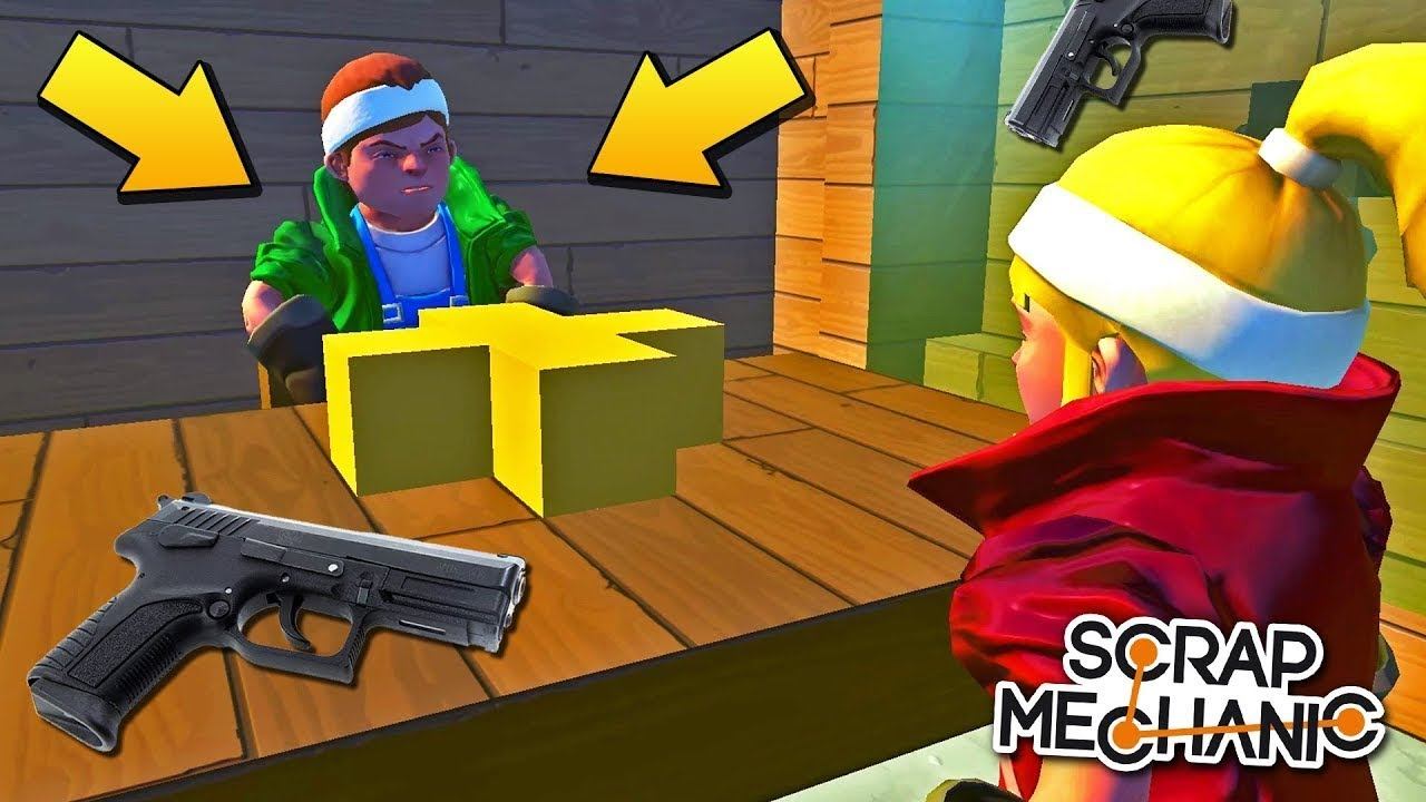 БАБКИ ПОКУПАЮТ ОРУЖИЕ У ТОРГОВЦА МУЛЬТИК в Scrap Mechanic СКРАП МЕХАНИК смотреть онлайн