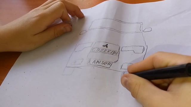 Как нарисовать Митсубиши ЛАНСЕР смотреть онлайн