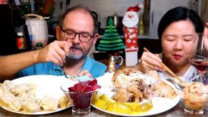 Мукбанг Утка и Пельмени / Едим утку, а на гарнир у нас пельмени! / Mukbang Duck and Dumplings