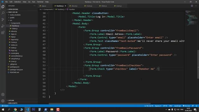 Уроки React JS + Bootstrap на практике - Форма регистрации, модальное окно смотреть онлайн