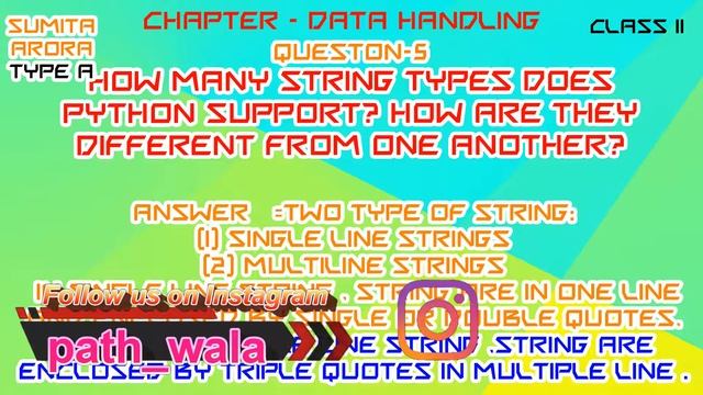 How many string types does Python support?How are they different from one another? смотреть онлайн