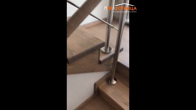 Лестница с отделкой из сосны Франк 12 смотреть онлайн