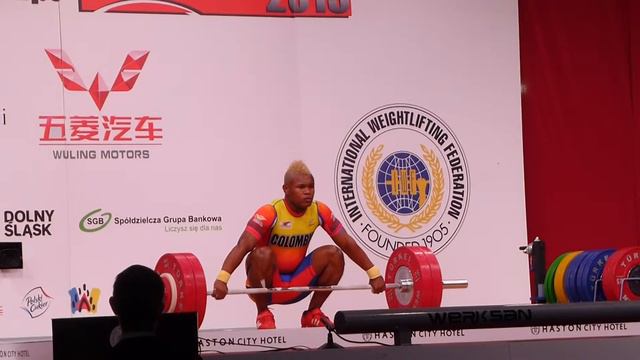WWC 2013 Wroclaw Men 69 kg Jose Gavino Mena Moreno 140 kg snatch смотреть онлайн