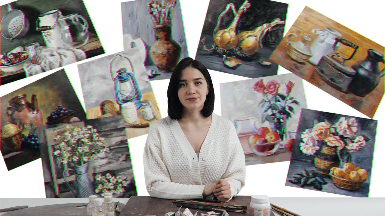 Промо онлайн-курса «Натюрморты маслом» смотреть онлайн