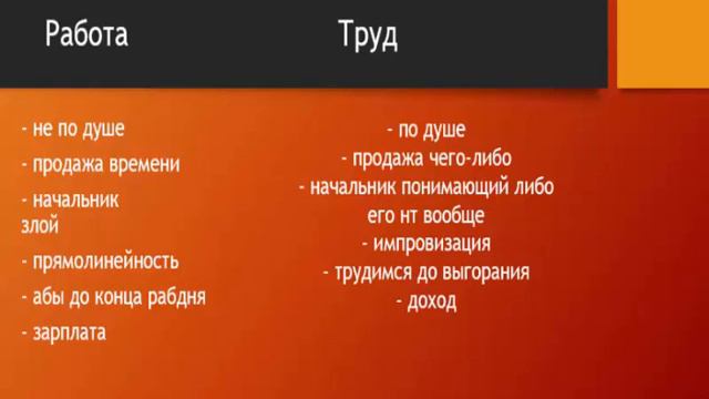 Урок 17. Работа и труд. В чем разница? (Личностный рост уроки) смотреть онлайн