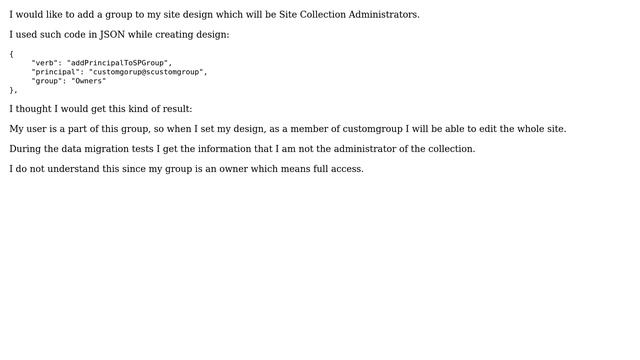 Sharepoint: Site Collection Administrators - Site design JSON смотреть онлайн