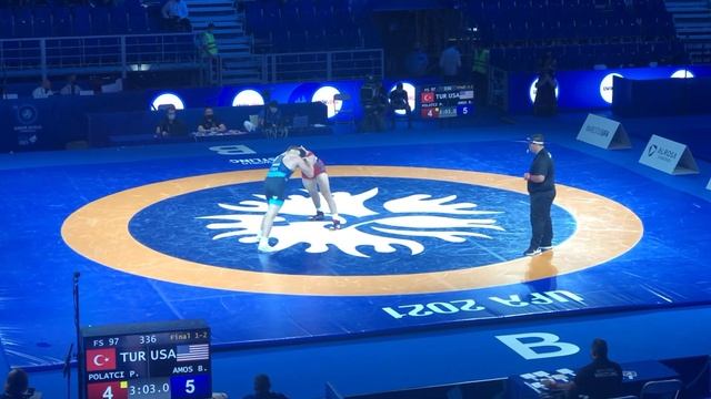 Вольная борьба.Прогиб.Чемпионат Мира 2021.Финал 97кг.Брэкстон Амос (США) - Полат Полатчи (Турция) смотреть онлайн