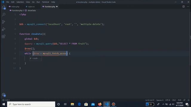 multiple delete with php & mysql смотреть онлайн