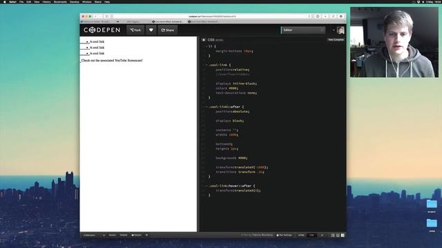 Screencast #29: Update: How to animate the border-bottom of a link on hover смотреть онлайн