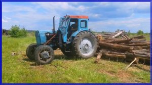 Трелёвка Дуба на Т-40 #Maksim_TechnikPRO