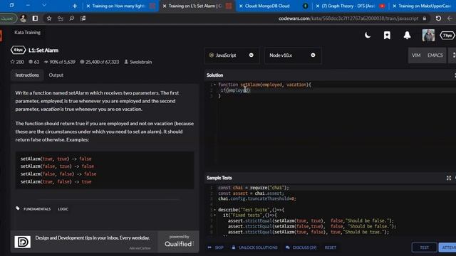 L1: Set Alarm Problem Solving JavaScript (28) بالعربي смотреть онлайн