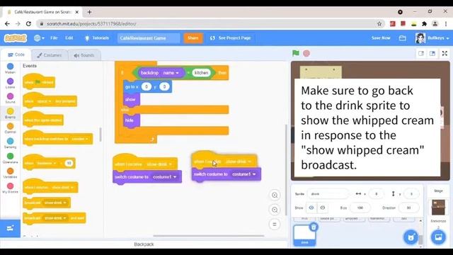 How to Make a Basic Coffee Shop | Café Game on Scratch - Tutorial смотреть онлайн