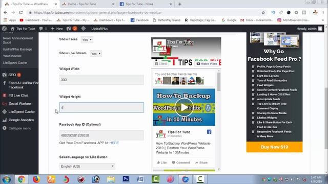 How To Add Facebook Feed Like Box Plugin To Your WordPress 2020 || ফেজবুক ফ্যান পেজ ও লাইক বক্স смотреть онлайн
