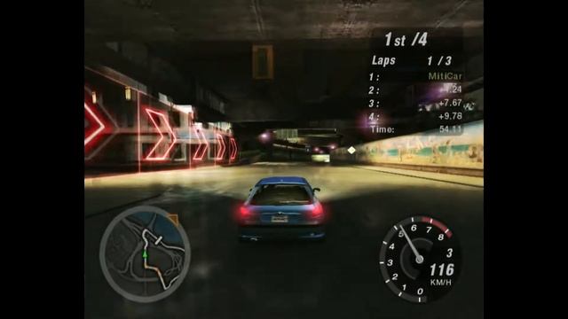 Peugeot 206 RC accept 3 circuit race and WIN NFS Underground 2 Gameplay смотреть онлайн