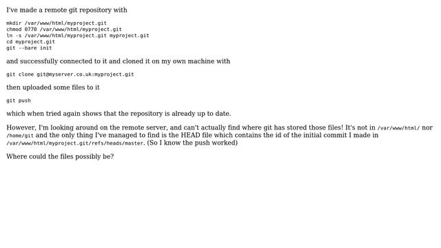 DevOps & SysAdmins: Unsure of where my git repository is storing files смотреть онлайн