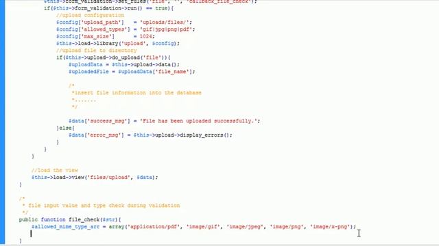 CodeIgniter File Upload Validation смотреть онлайн