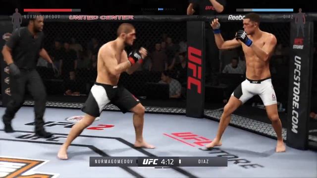 EA SPORTS UFC 2 Хабиб Нурмагомедов пр Нэйт Диаз Pro смотреть онлайн