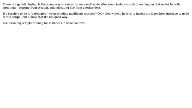 DevOps & SysAdmins: Start a script on ganeti node after instance is started or migrated смотреть онлайн