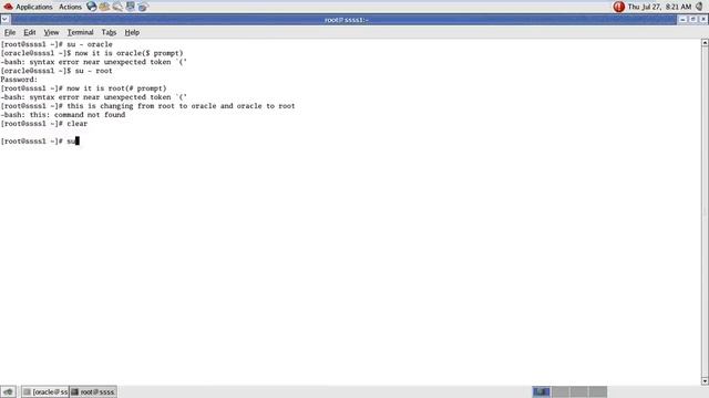 Changing from Oracle to Root prompts Viceversa смотреть онлайн