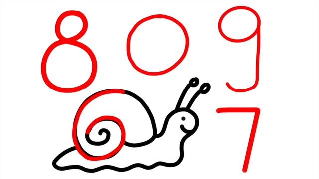 Drawing 10 cartoon animals from numbers - Learn numbers for children смотреть онлайн