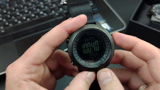 Настройка часов North Edge (барометр, альтиметр, термометр, шагомер)