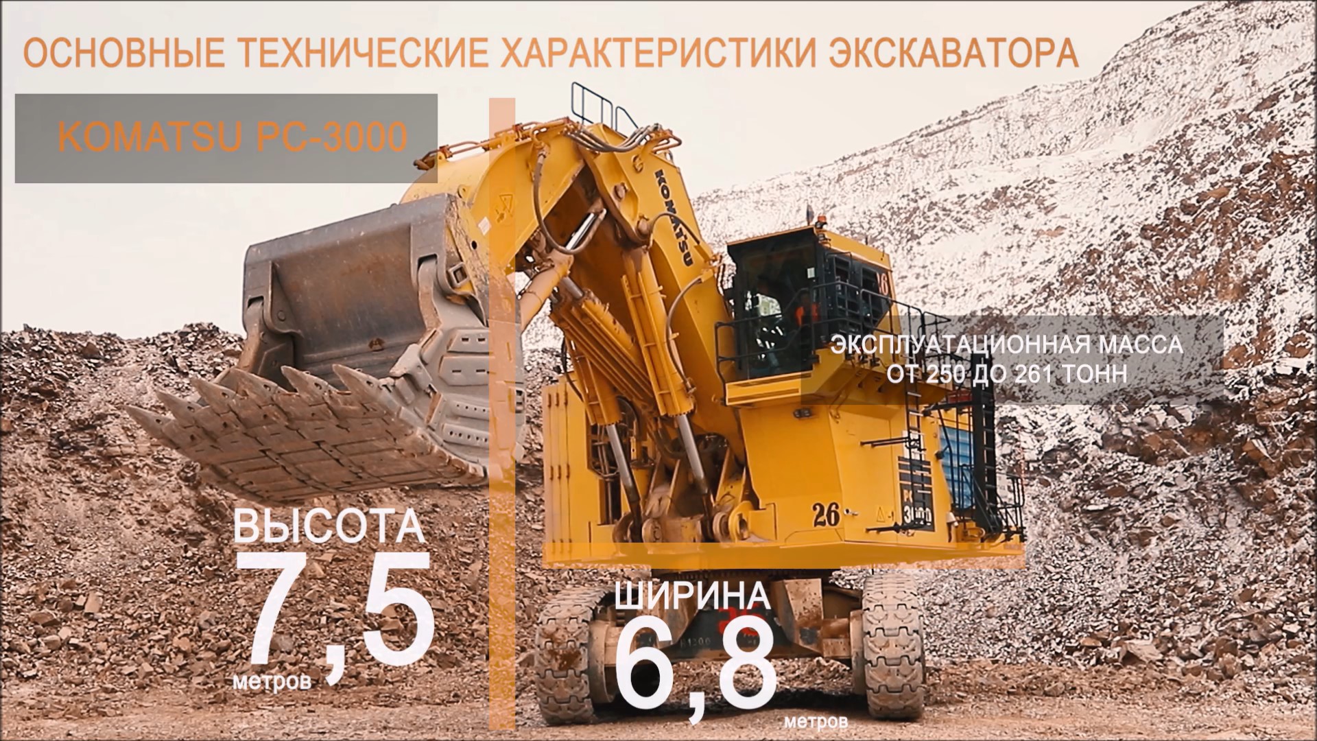 Обучающий фильм _ экскаватор Komatsu PC-3000 смотреть онлайн