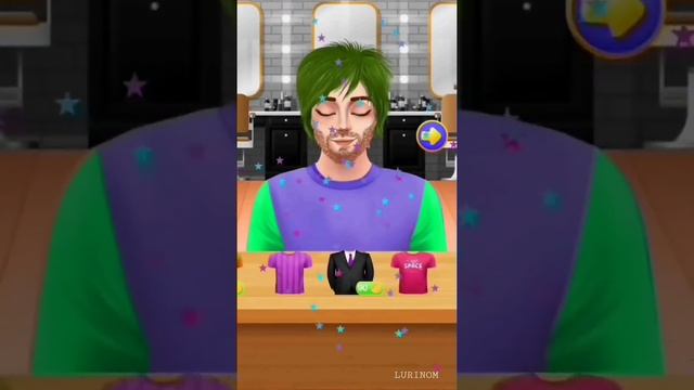 Barber Hair salon &Beard makeover video game play l My crazy Barber shop l смотреть онлайн