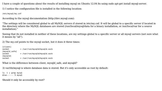 default configurations of installing mysql on ubuntu 12.04 lts смотреть онлайн