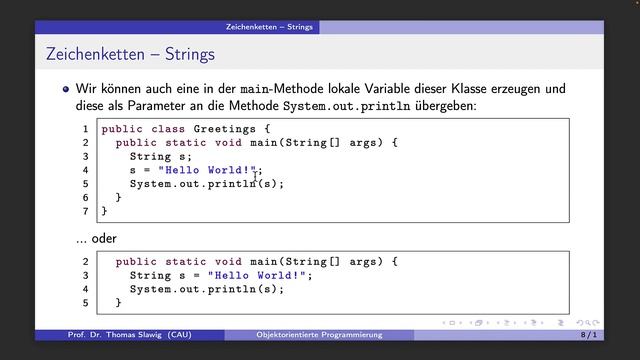 Objektorientierte Programmierung mit Java 7: Felder und Zeichenketten (Strings) смотреть онлайн