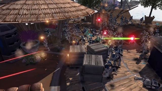 Vader's 501st Army Lands on Kashyyyk Platforms... - Men of War: Star Wars Mod Battle Simulator смотреть онлайн
