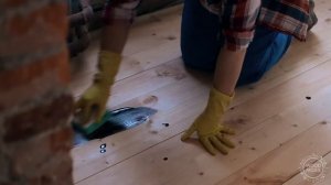 Покрытие деревянного пола из сосны маслом ТД "Мартьянов"