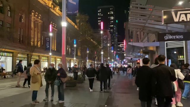 Walking tour along George St from Town Hall to Apple Store | Sydney, Australia June 2023 смотреть онлайн
