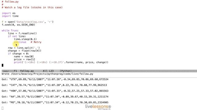 Using Python Generator to Monitor Data смотреть онлайн
